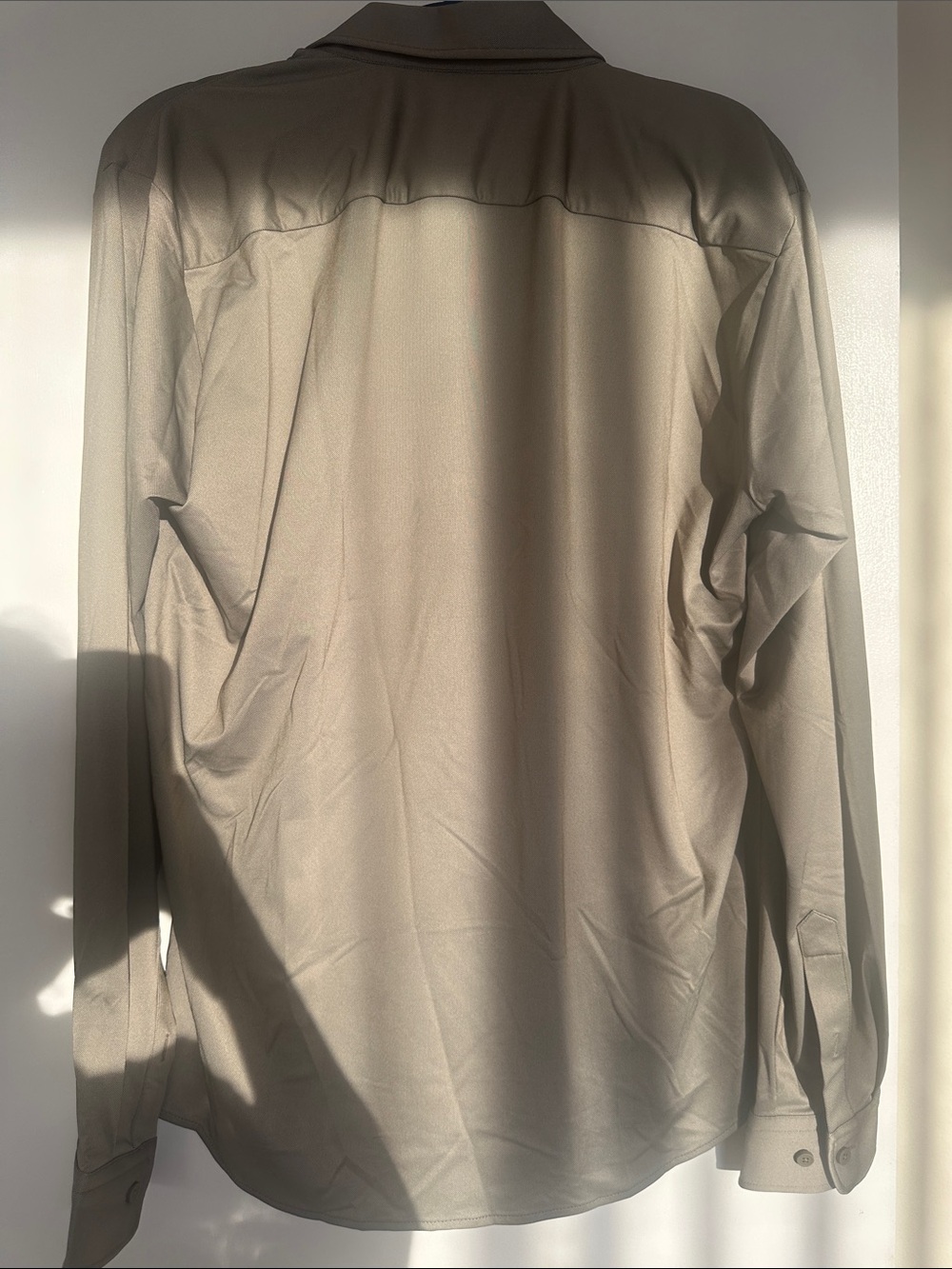 BOSS Men's Light Taupe Button-Front Shirt Jacket - Picture 4 of 6
